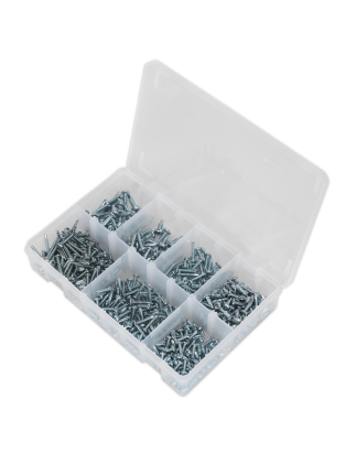 Self-Drilling Screw Assortment 500pc Pan Head Phillips Zinc