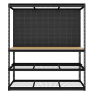 Établi modulaire robuste avec rayonnage et panneau perforé, capacité de 300 kg par niveau 1 820 mm