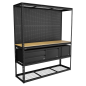 Heavy-Duty Modular Workbench & Racking Kit with 3 Storage Units