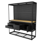 Heavy-Duty Modular Workbench & Racking Kit with 3 Storage Units