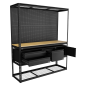 Heavy-Duty Modular Workbench & Racking Kit with 3 Storage Units