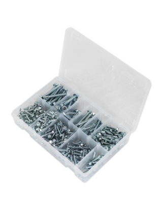 Self-Drilling Screw Assortment 410pc Hex Head Zinc