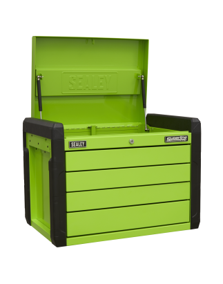 4 Drawer Push-to-Open Topchest with Ball-Bearing Slides - Green