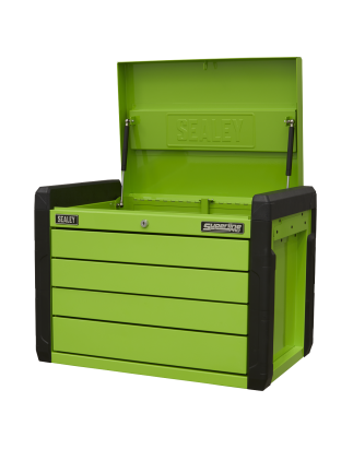 4 Drawer Push-to-Open Topchest with Ball-Bearing Slides - Green