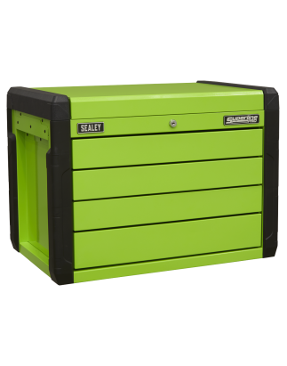 4 Drawer Push-to-Open Topchest with Ball-Bearing Slides - Green