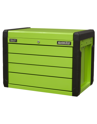 4 Drawer Push-to-Open Topchest with Ball-Bearing Slides - Green