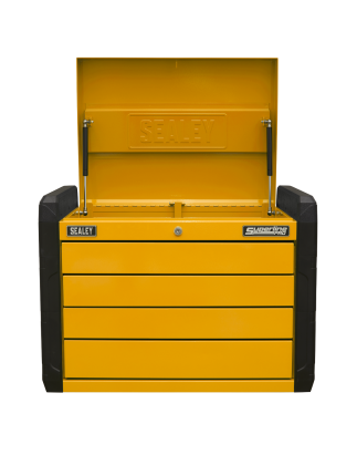 4-Drawer Push-to-Open Topchest with Ball-Bearing Slides - Orange