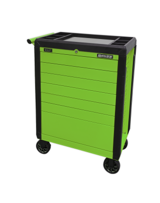 Rollcab 7 Drawer Push-To-Open - Green