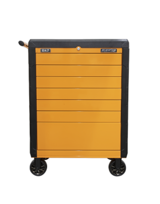 Rollcab 7 Drawer Push-To-Open - Orange