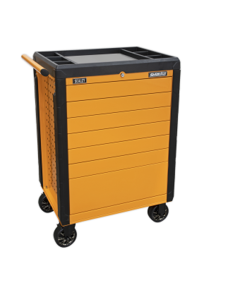 Rollcab 7 Drawer Push-To-Open - Orange