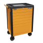 Rollcab 7 Drawer Push-To-Open - Orange