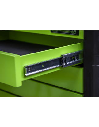 Topchest & Rollcab Combination 11 Drawer Push-To-Open - Green