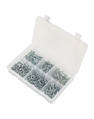 Self-Tapping Screw Assortment DIN 7982 510pc Countersunk Pozi Zinc