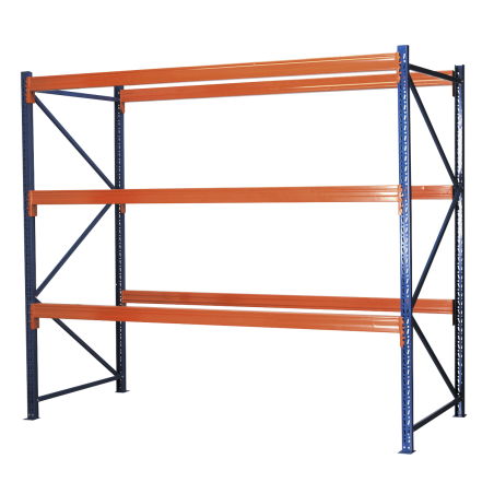 Heavy-Duty Racking Unit with 3 Beam Set 1000kg Capacity Per Level