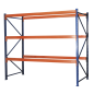 Heavy-Duty Racking Unit with 3 Beam Set 1000kg Capacity Per Level