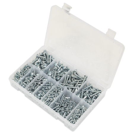 Self-Tapping Screw Assortment DIN 7981CZ 700pc Pan Head Pozi Zinc