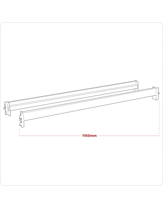 Poutre transversale 1150 mm - Paire Capacité 900 kg