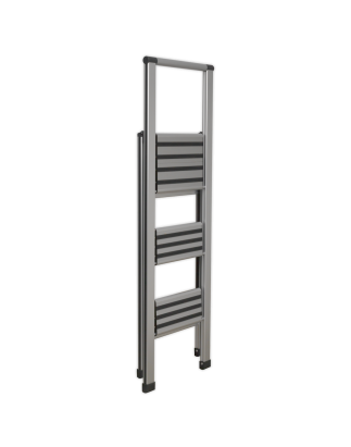 Professional Folding Step Ladder 3-Step Aluminium 150kg Capacity