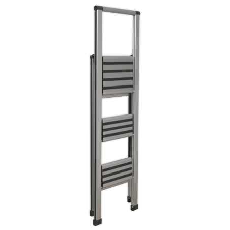 Professional Folding Step Ladder 3-Step Aluminium 150kg Capacity