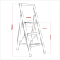 Professional Folding Step Ladder 3-Step Aluminium 150kg Capacity