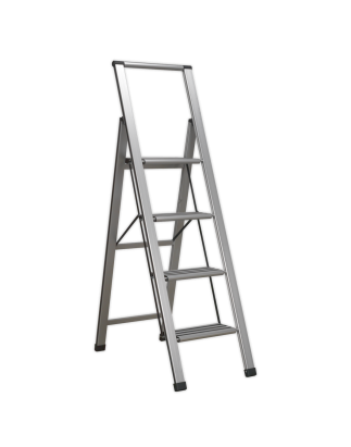 Professional Folding Step Ladder 4-Step Aluminium 150kg Capacity