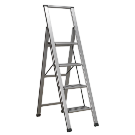 Professional Folding Step Ladder 4-Step Aluminium 150kg Capacity