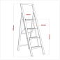 Professional Folding Step Ladder 4-Step Aluminium 150kg Capacity