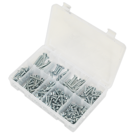 Self-Tapping Screw Assortment DIN 798CZ 305pc Pan Head Pozi Zinc