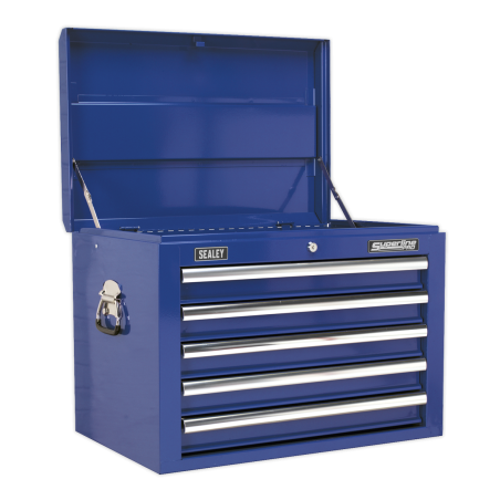 Topchest, Mid-Box Tool Chest & Rollcab Combination 14 Drawer with Ball-Bearing Slides - Blue