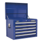 Topchest, Mid-Box Tool Chest & Rollcab Combination 14 Drawer with Ball-Bearing Slides - Blue