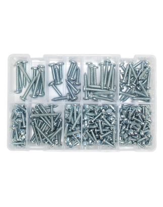 Self-Tapping Screw Assortment DIN 798CZ 305pc Pan Head Pozi Zinc