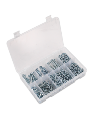 Self-Tapping Screw Assortment DIN 798CZ 305pc Pan Head Pozi Zinc