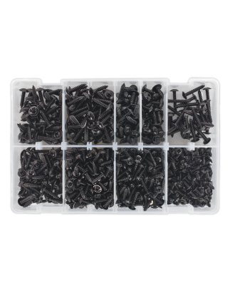 Self-Tapping Screw Assortment 700pc Flanged Head