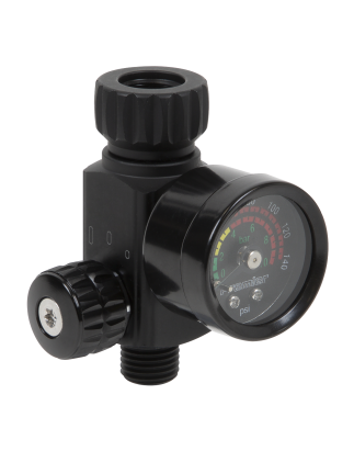 Premier On-Gun Air Pressure Regulator/Gauge with Glass Lens