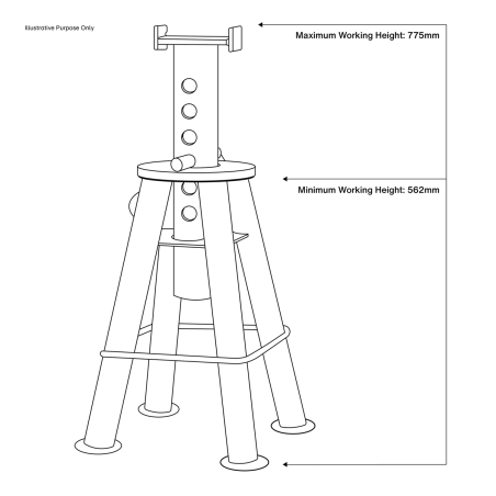 Premier Axle Stands (Pair) 10 Tonne Capacity per Stand