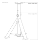 Folding Type Axle Stands (Pair) 2 Tonne Capacity per Stand