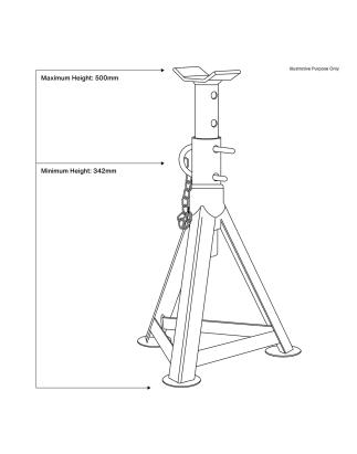 Premier Axle Stands (Pair) 2.5 Tonne Capacity per Stand