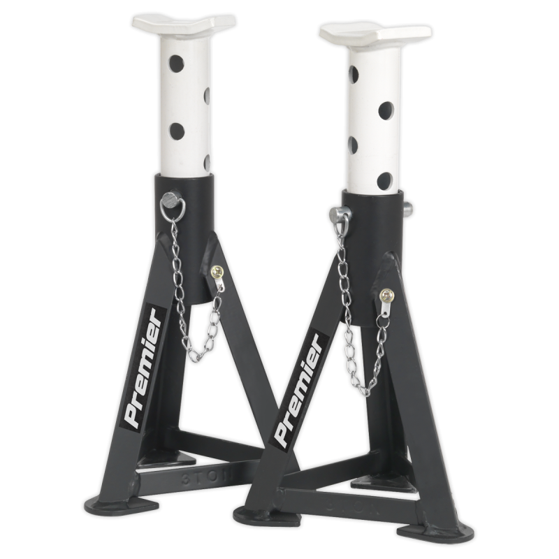 Premier Axle Stands (Pair) 3 Tonne Capacity per Stand - White