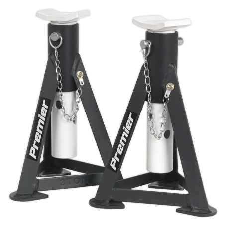 Premier Axle Stands (Pair) 3 Tonne Capacity per Stand - White