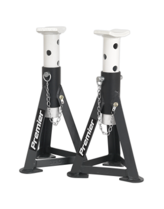 Premier Axle Stands (Pair) 3 Tonne Capacity per Stand - White