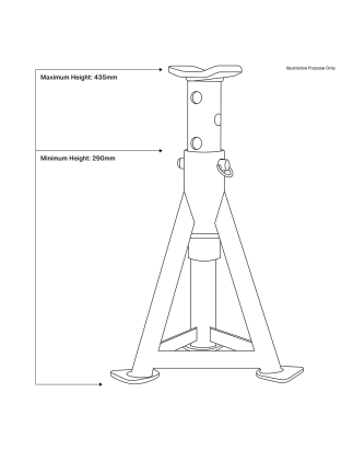 Premier Axle Stands (Pair) 3 Tonne Capacity per Stand - White