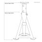 Premier Axle Stands (Pair) 3 Tonne Capacity per Stand - White