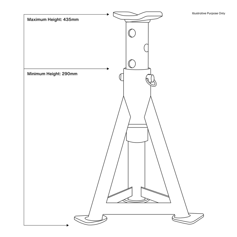 Premier Axle Stands (Pair) 3 Tonne Capacity per Stand - Green