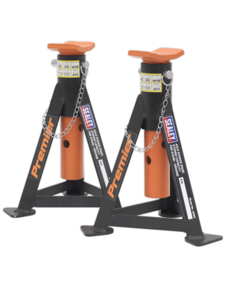 Premier Axle Stands (Pair) 3 Tonne Capacity per Stand - Orange