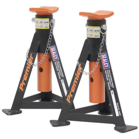 Premier Axle Stands (Pair) 3 Tonne Capacity per Stand - Orange