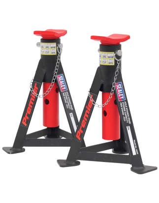 Premier Axle Stands (Pair) 3 Tonne Capacity per Stand - Red