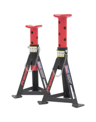 Premier Axle Stands (Pair) 3 Tonne Capacity per Stand - Red