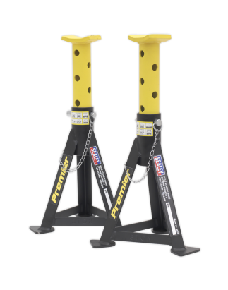 Premier Axle Stands (Pair) 3 Tonne Capacity per Stand - Yellow