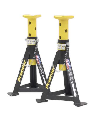 Premier Axle Stands (Pair) 3 Tonne Capacity per Stand - Yellow