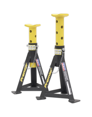 Premier Axle Stands (Pair) 3 Tonne Capacity per Stand - Yellow